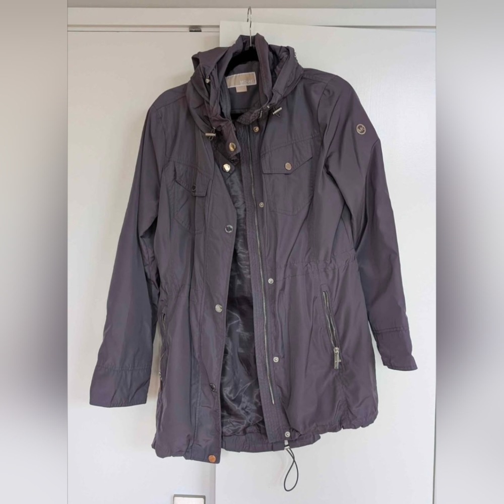 Michael Kors - Charcoal Hooded Windbreak Jacket